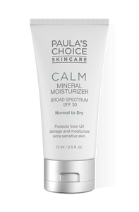 Calm Mineral Moisturizer Broad Spectrum SPF 30 normal to dry skin Travel size